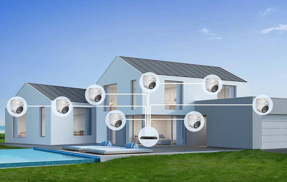 ZOSI 4K 16CH PoE Security Camera System – 8MP Indoor/Outdoor IP Cameras with 16‑Port 32CH
