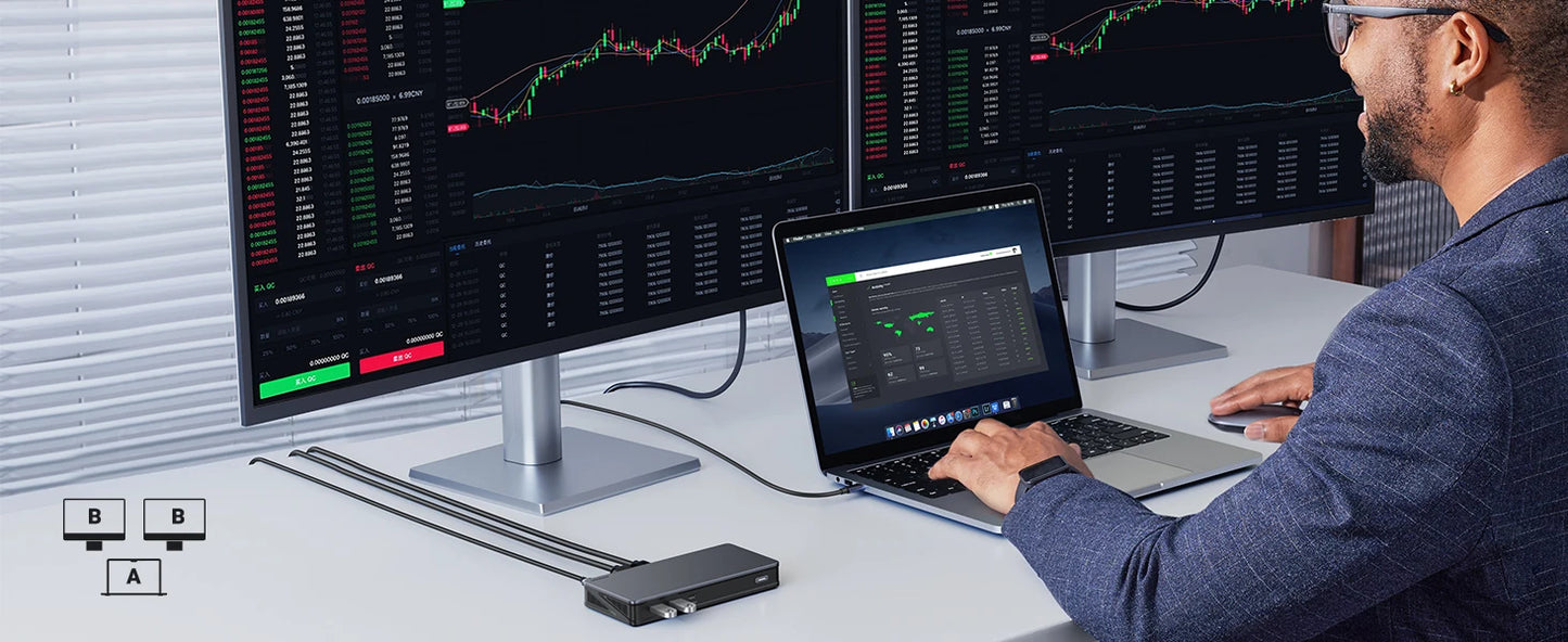 UGREEN 9‑in‑1 DisplayLink USB‑C Docking Station with Dual 4K60Hz