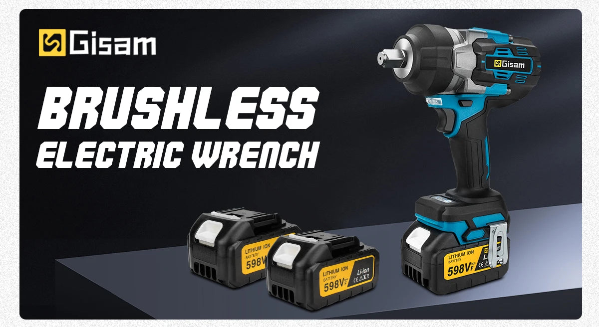 Gisam 2800N.m Brushless Impact Wrench 1/2" for Makita 18V