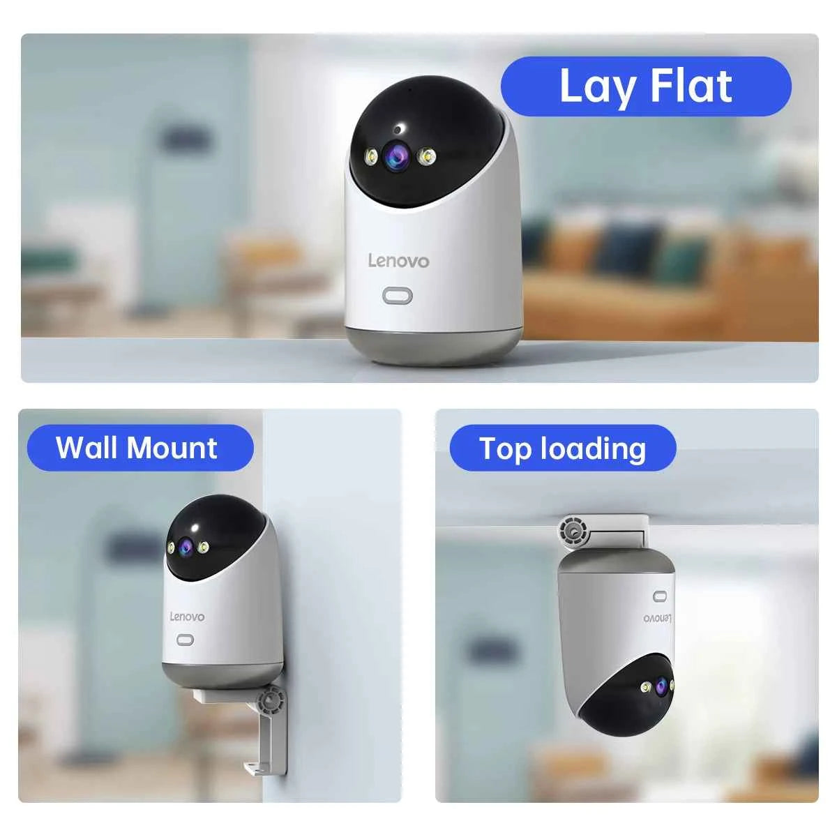 Lenovo 5MP WiFi Camera Smart Home Indoor IP Camera Full Color Night Auto Tracking Security CCTV Surveillance Baby Monitor - Limetastore