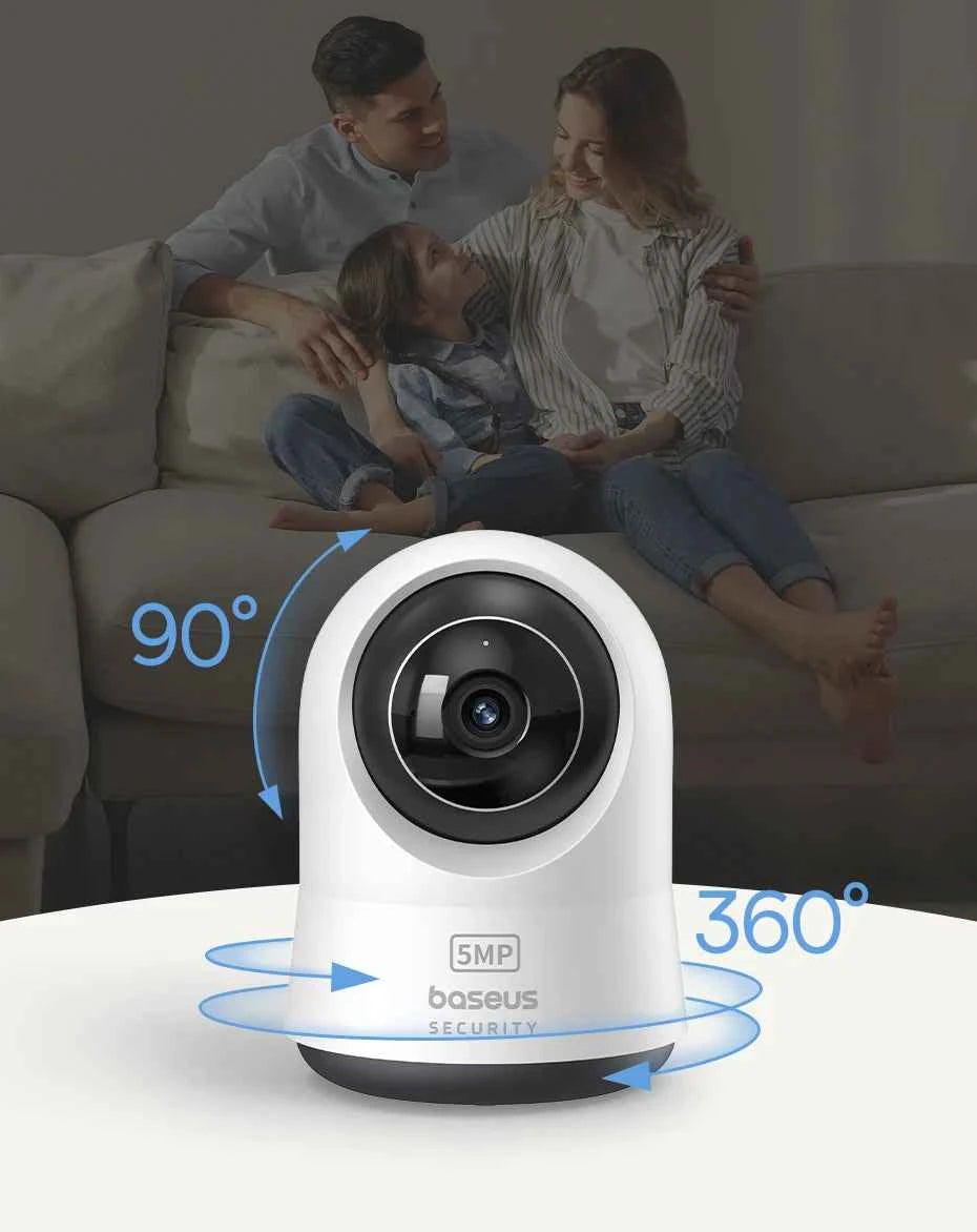 Baseus 5MP 3K WiFi IP Camera 2.4G/5G Wireless Indoor Security Protection Pan&Tilt 8x Digital Zoom Mini Cam Surveillance Cameras - Limetastore