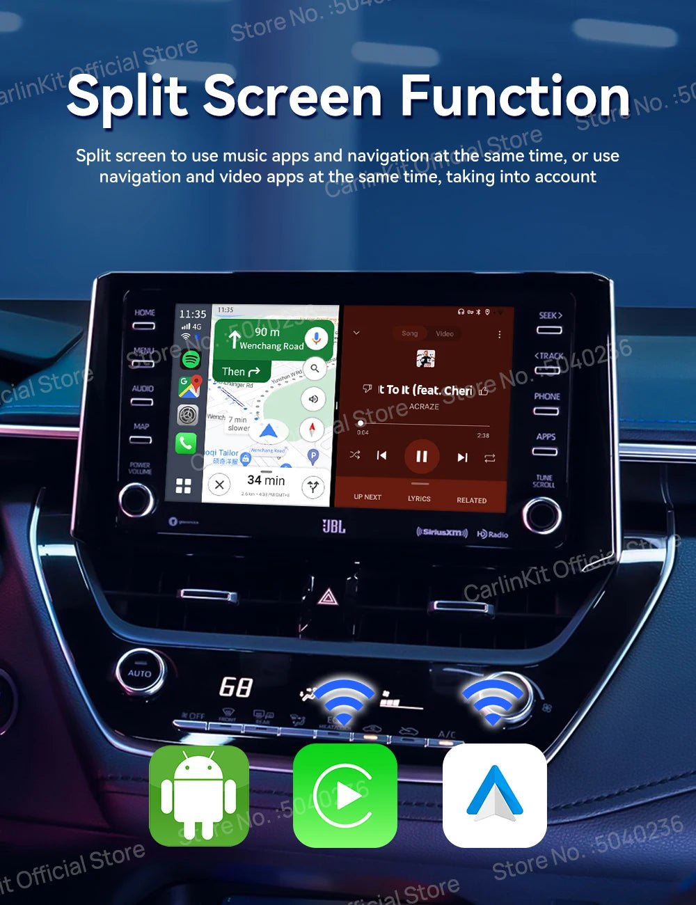 CarlinKit Android 13 QCM6125 Wireless CarPlay AI Box
