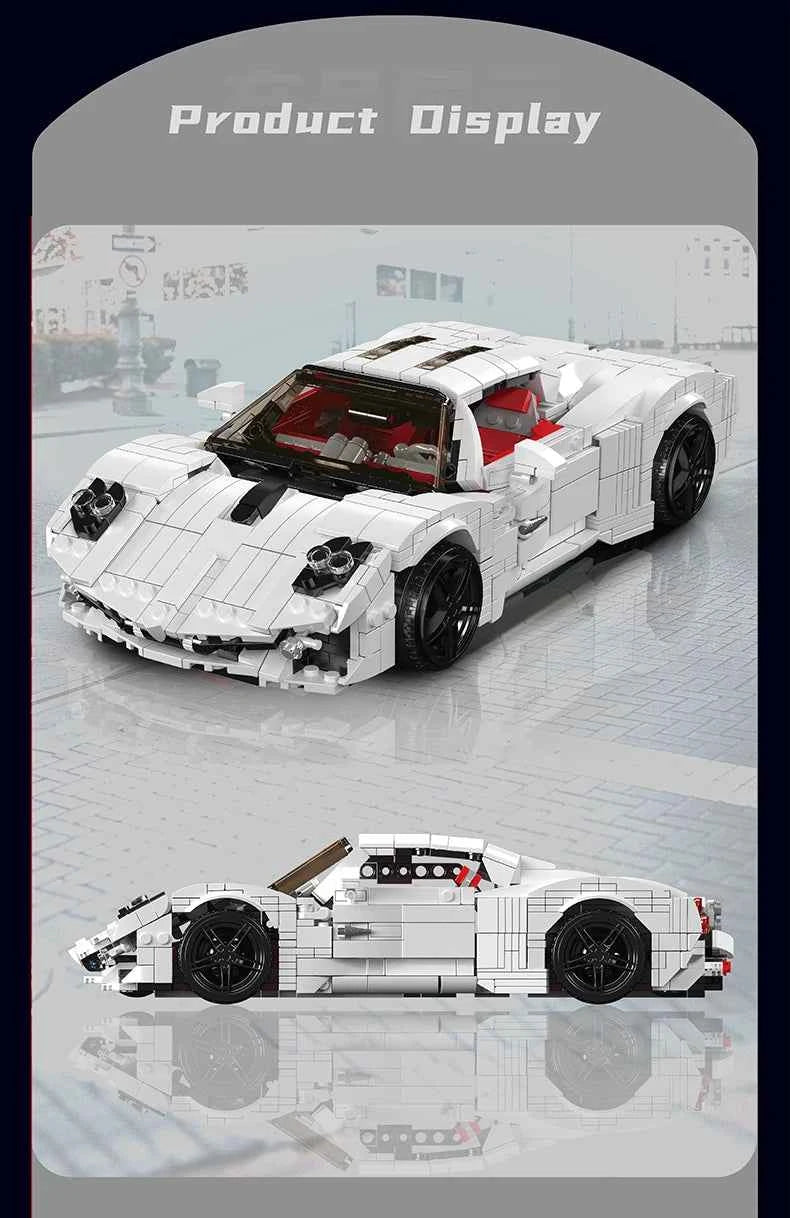 Mould King 10196 White Utopia Sport Racing Car - Limetastore