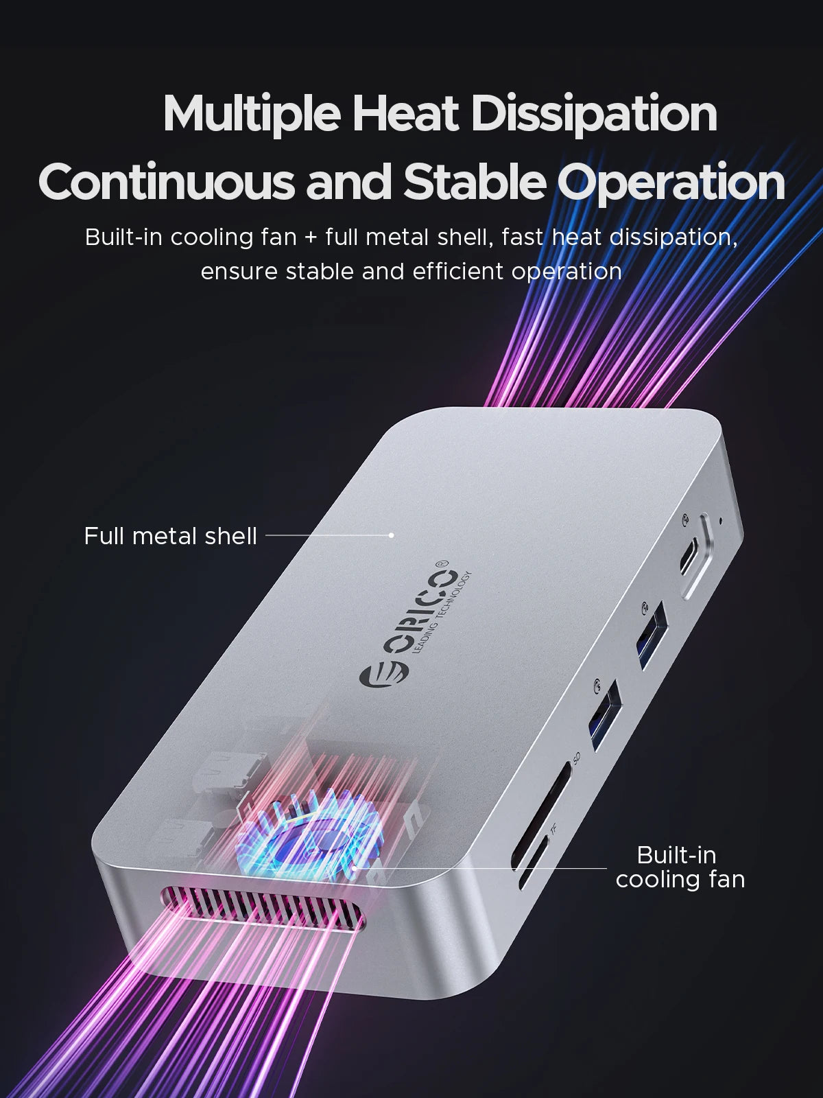 ORICO DataLink PSSD 2TB External SSD Docking Station – USB‑C to 4K60Hz HDMI Adapter