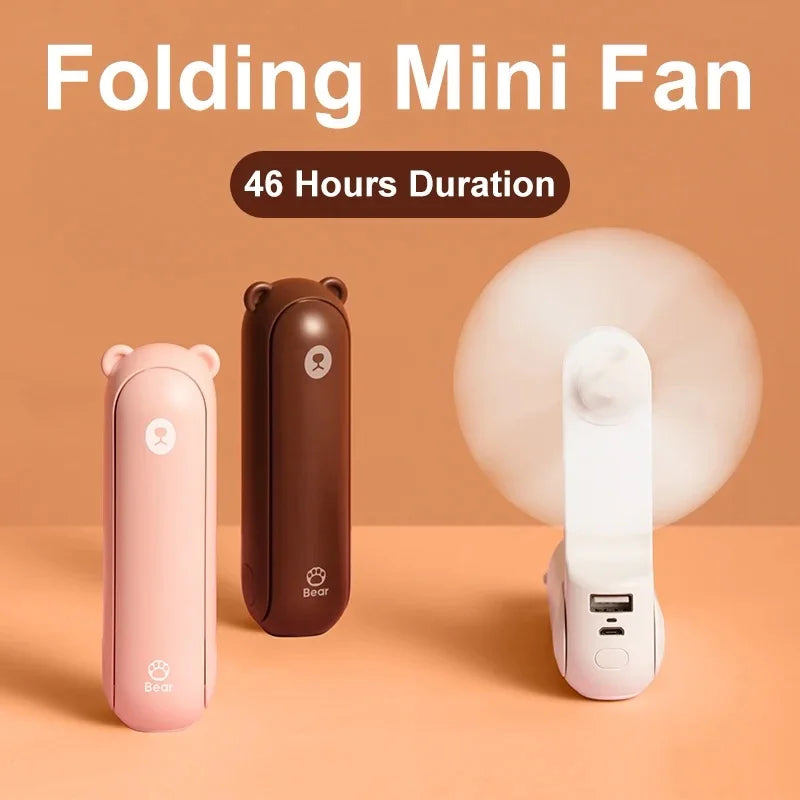 JISULIFE Portable Mini Handheld Fan – 4500mAh USB Rechargeable Silent Pocket Fan