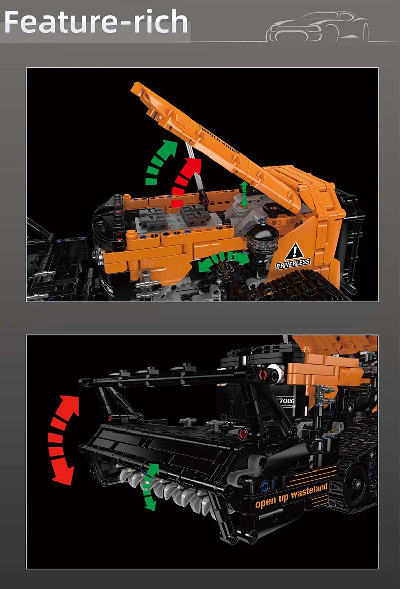 Mould King 17086 RC Reclaiming Machine Building Set | Motorized Technical Bucket Wheel Excavator - Limetastore