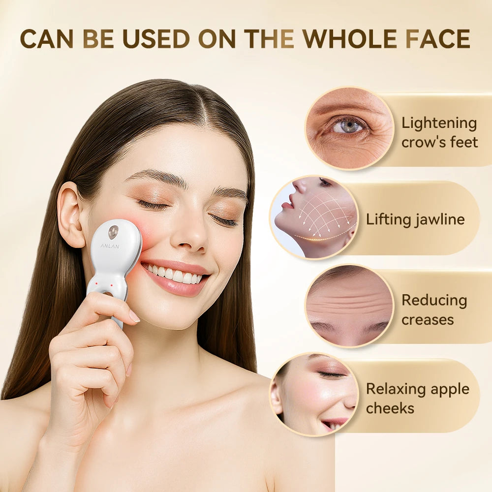 ANLAN Eye Massager with 7-Color LED Light Therapy for Facial Lifting, Puffiness Reduction, Anti-Aging, and Skin Tightening - Limetastore