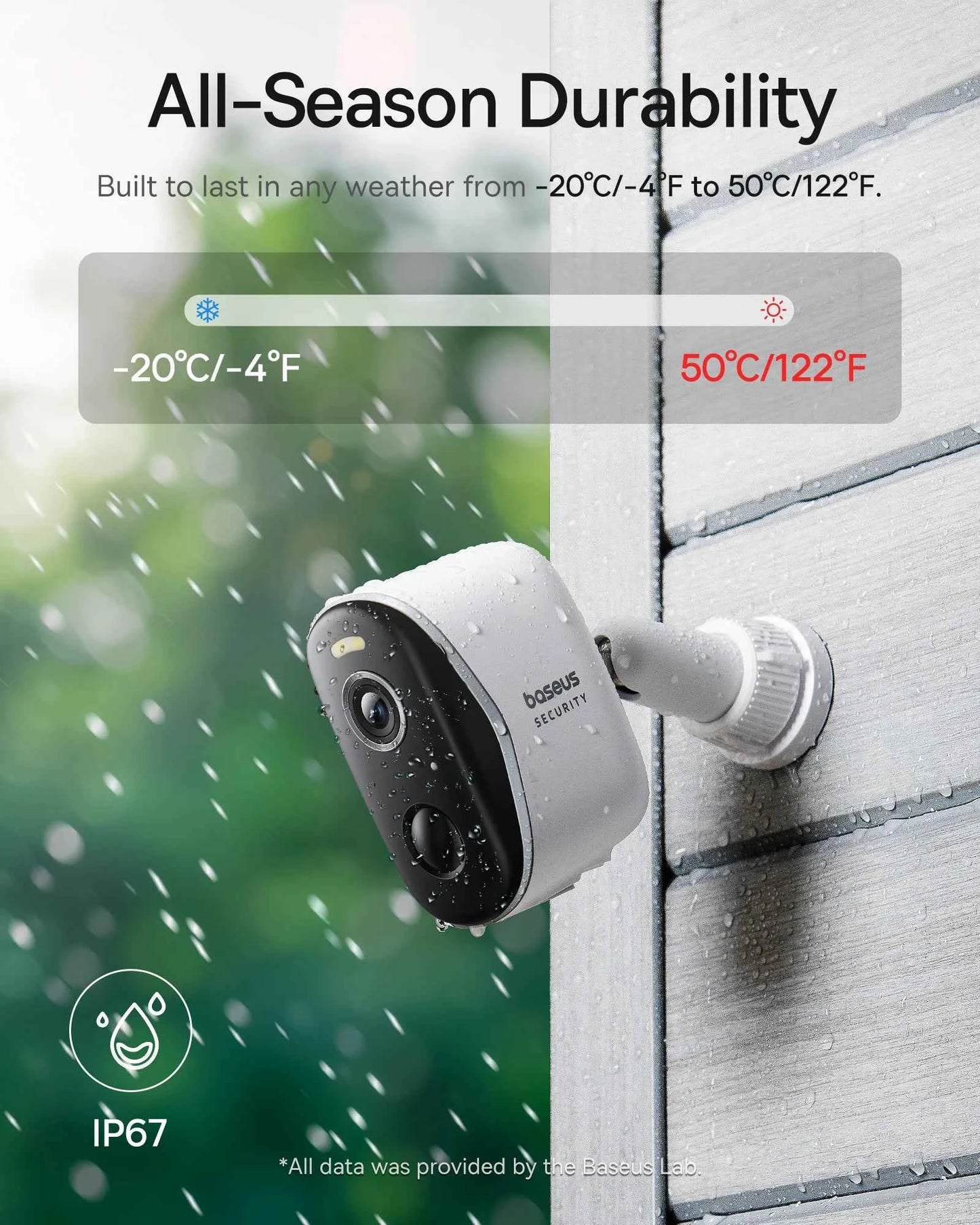 Baseus Security Protection N1 Plus 2K Outdoor Camera Wireless Home Camera Night Vision Color and Alarm 16TB Expandable 2-Cam Kit - Limetastore