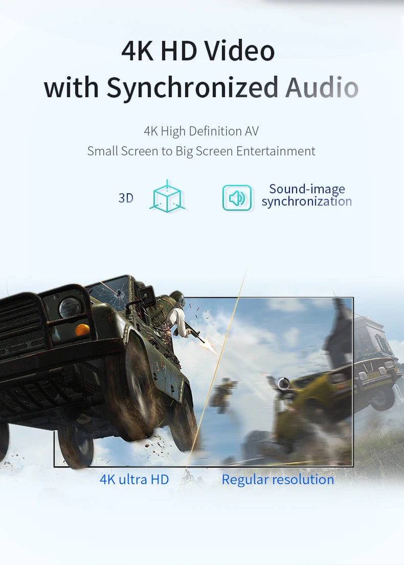 50m 5G Wireless 4K HDMI Transmitter & Receiver | Multi‑Device Mirroring