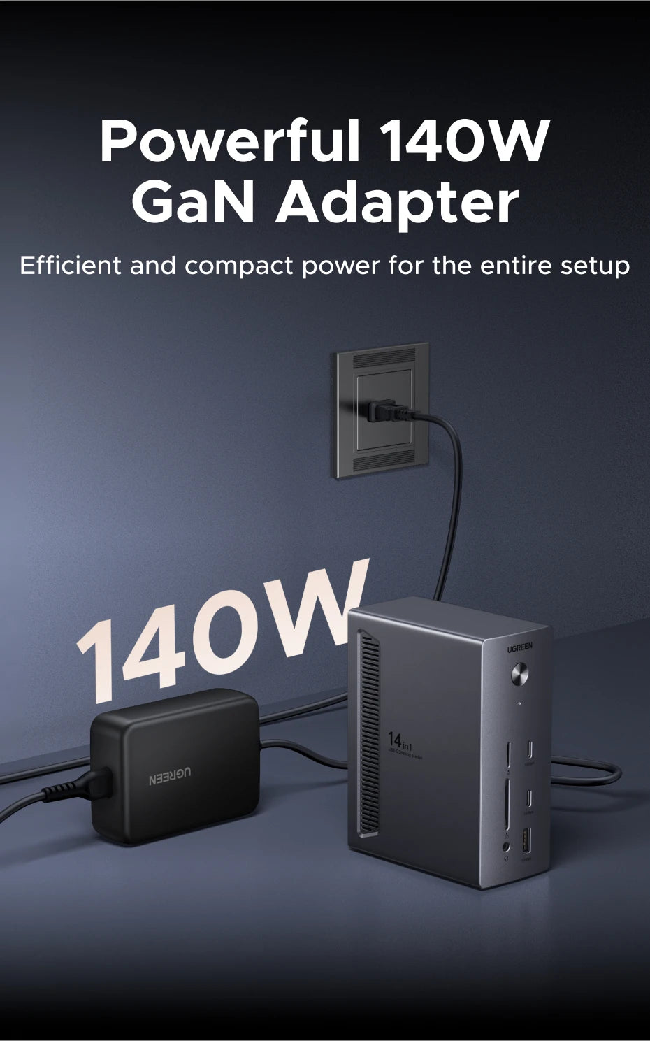 UGREEN 14‑in‑1 USB‑C Docking Station with Triple Display