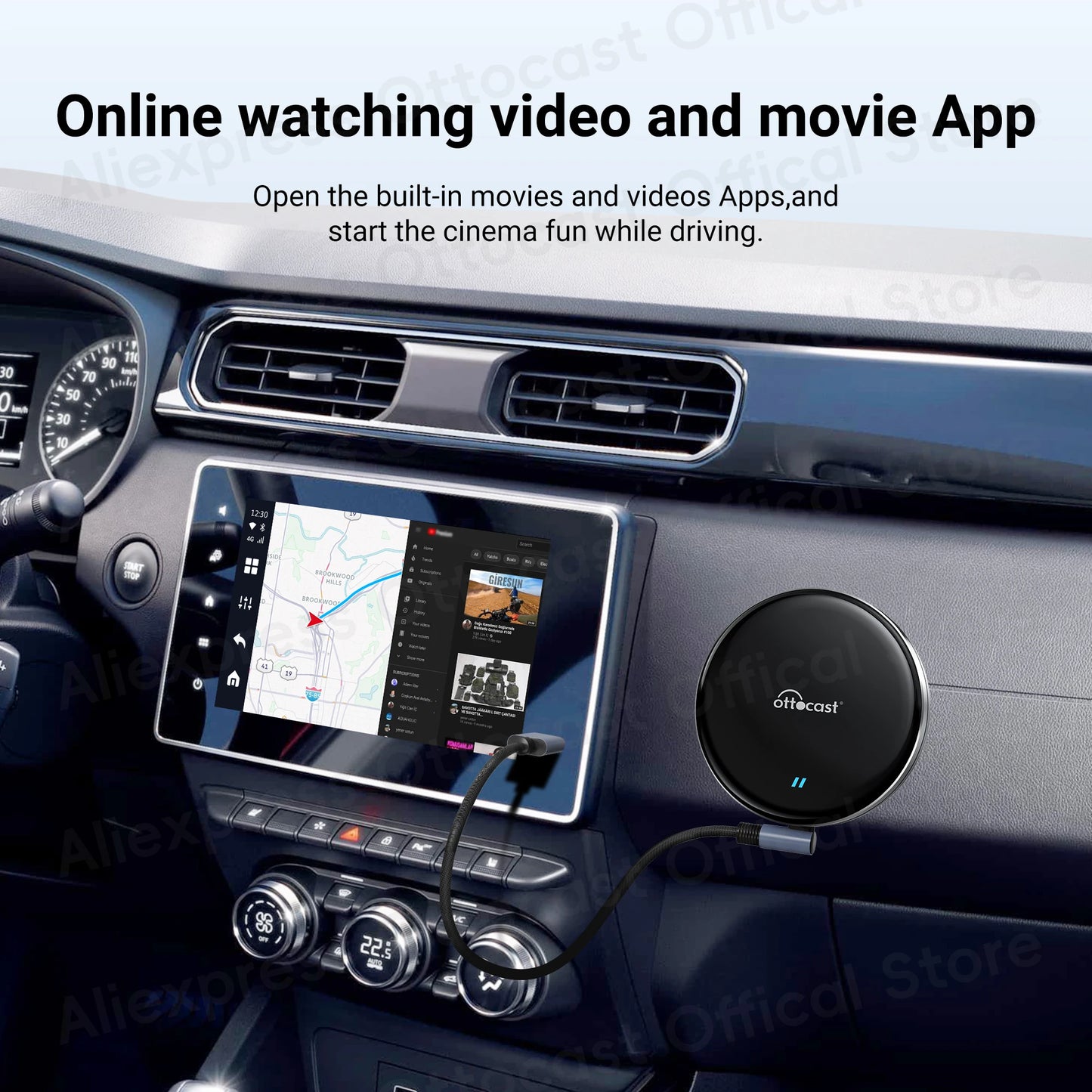 OTTOCAST P3 Lite OttoAiBox Wireless CarPlay Android AI Box