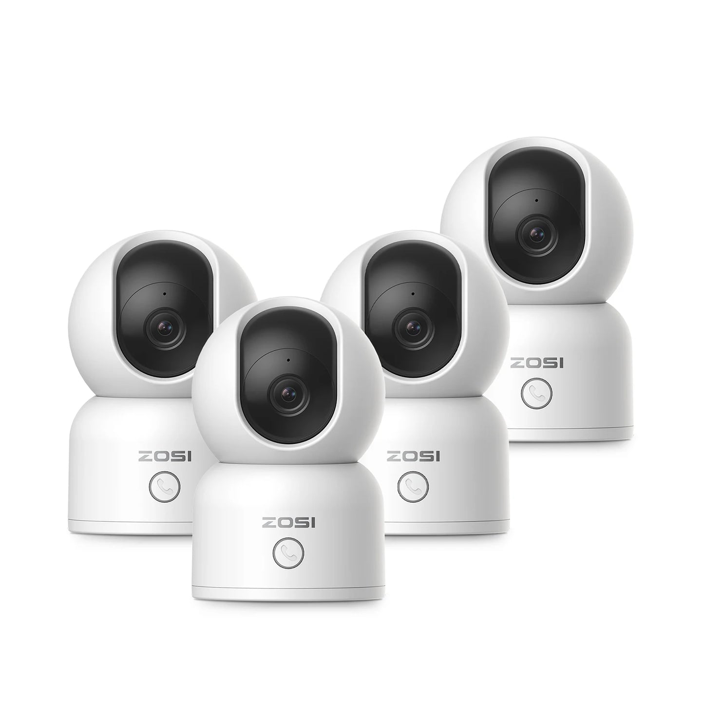 ZOSI 360° PTZ Smart Home Security Camera – Auto‑Tracking Indoor WiFi Baby & Pet Monitor with AI Detection & HD Night Vision