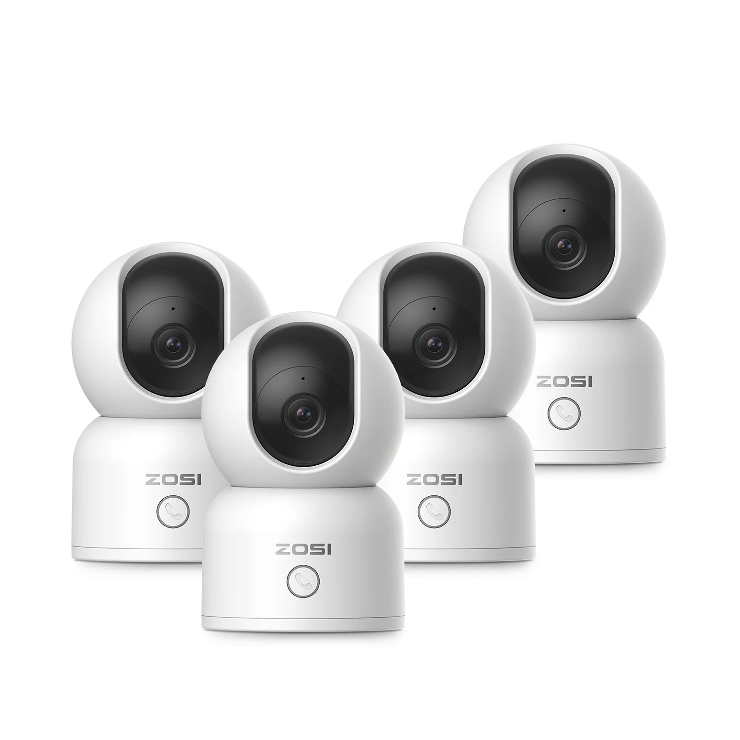 ZOSI 360° PTZ Smart Home Security Camera – Auto‑Tracking Indoor WiFi Baby & Pet Monitor with AI Detection & HD Night Vision