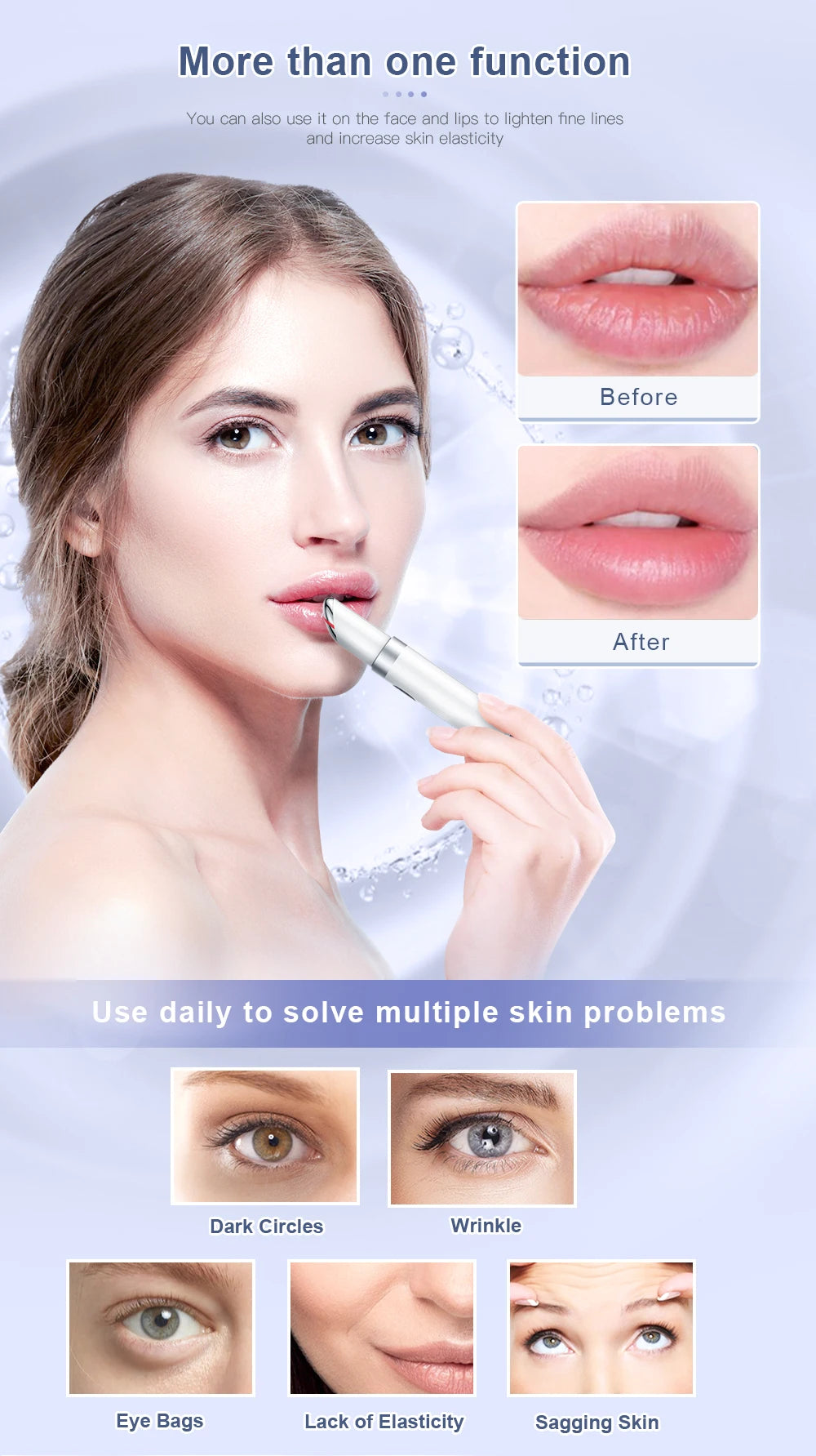 ANLAN EMS Eye Massager | Microcurrent Lifting, Hot Vibration, Dark Circles & Wrinkles