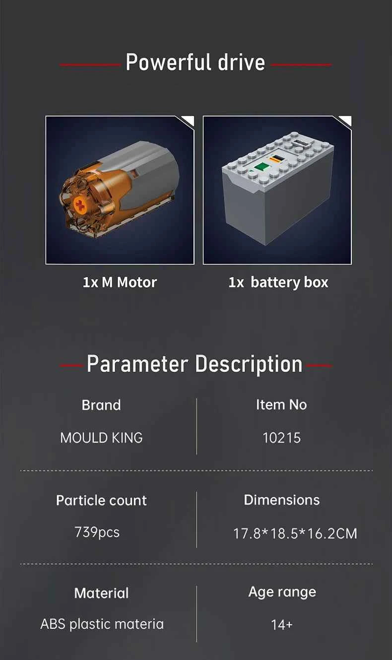 Mould King 10215 Motorized Supercar Engine Building Set | Technical Car Toy - Limetastore