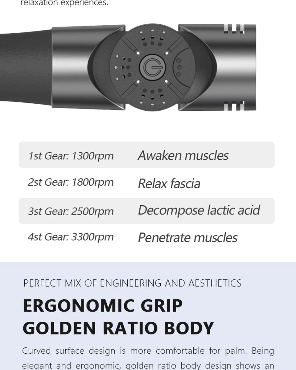 Booster Pro 3 – Professional Deep‑Tissue Massage Gun | Muscle Stimulator, Quiet Percussion Massager