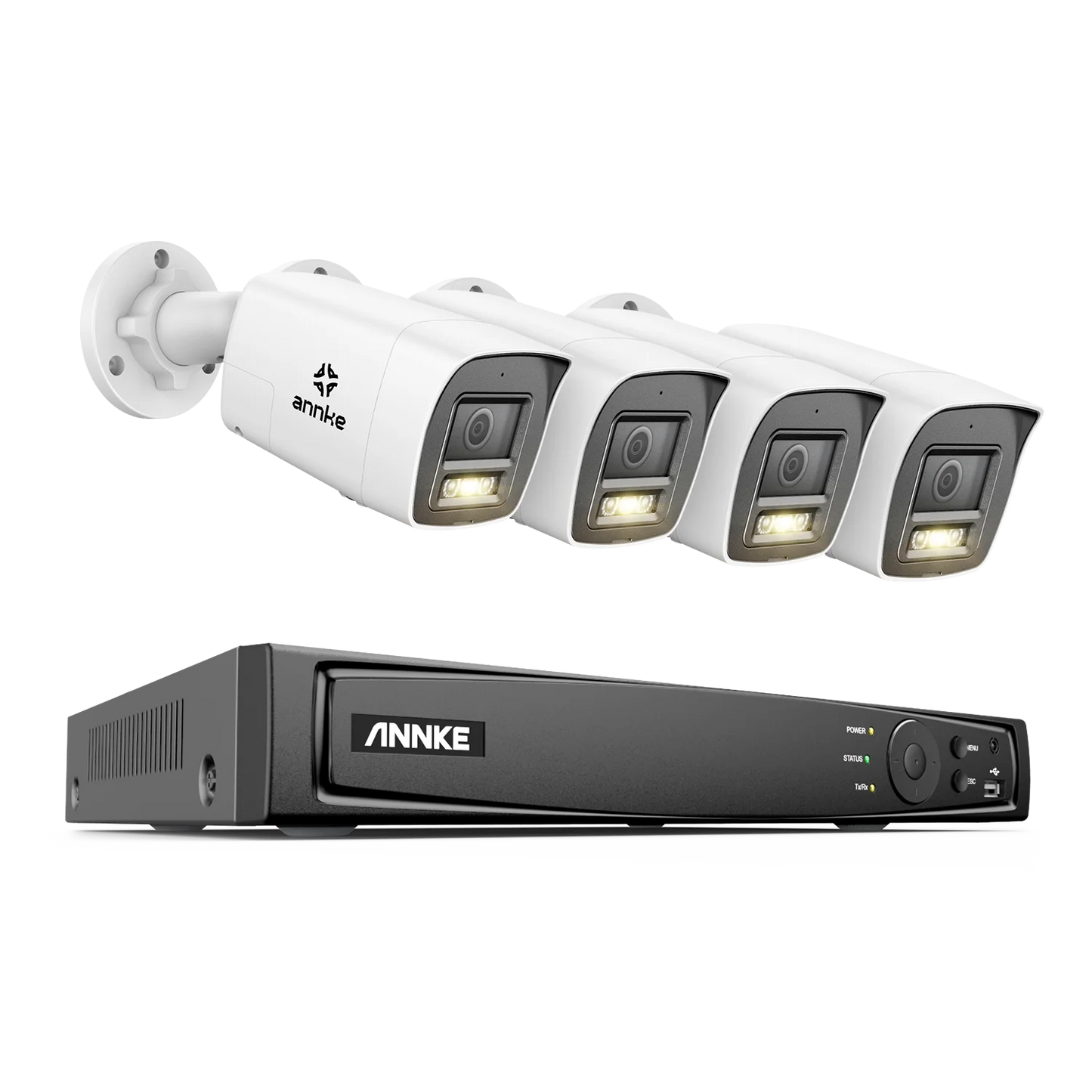 ANNKE 4K 8MP PoE CCTV System | 8CH NVR, Two‑Way Audio, Human & Vehicle Detection, 4mm Lens
