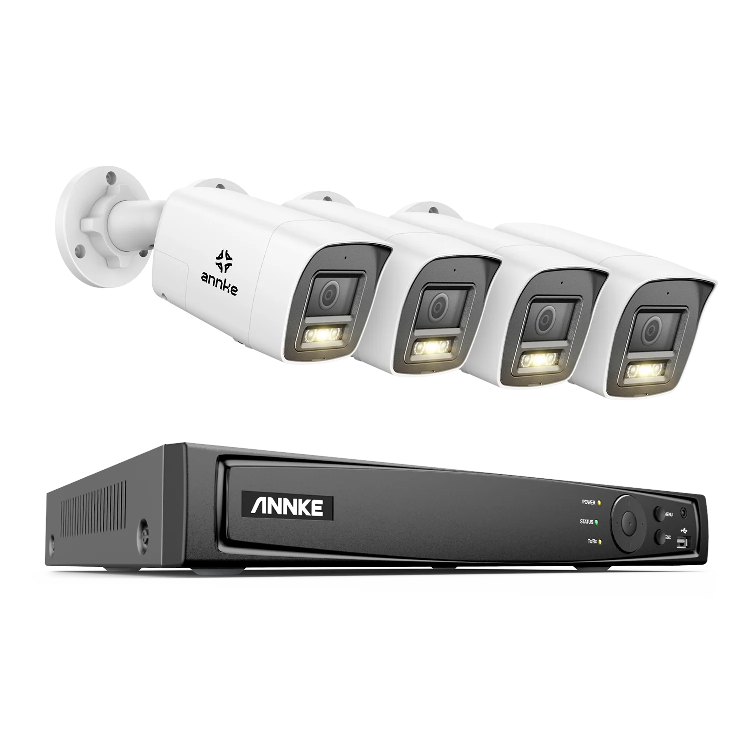 ANNKE 4K 8MP PoE CCTV System | 8CH NVR, Two‑Way Audio, Human & Vehicle Detection, 4mm Lens