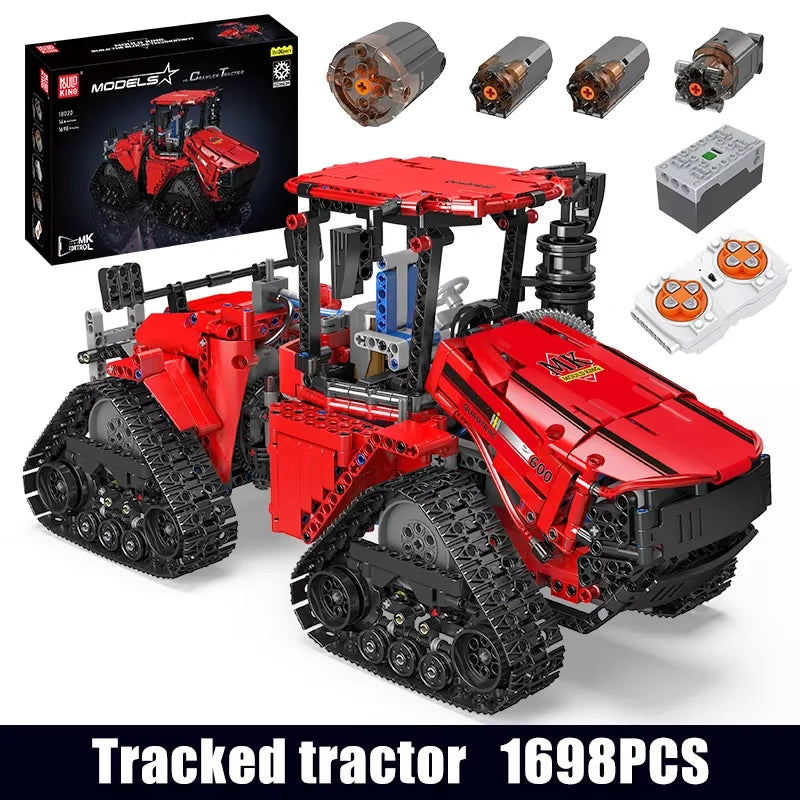 Mould King 18020 Pneumatic Crawler Tractor | RC MOC-35270 Technical Farm Truck Building Block Set - Limetastore