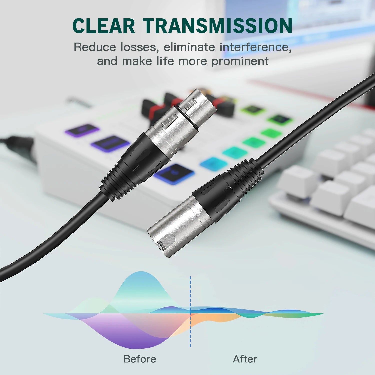 FIFINE L9 Professional XLR Microphone Cable | Balanced Male to Female Cord