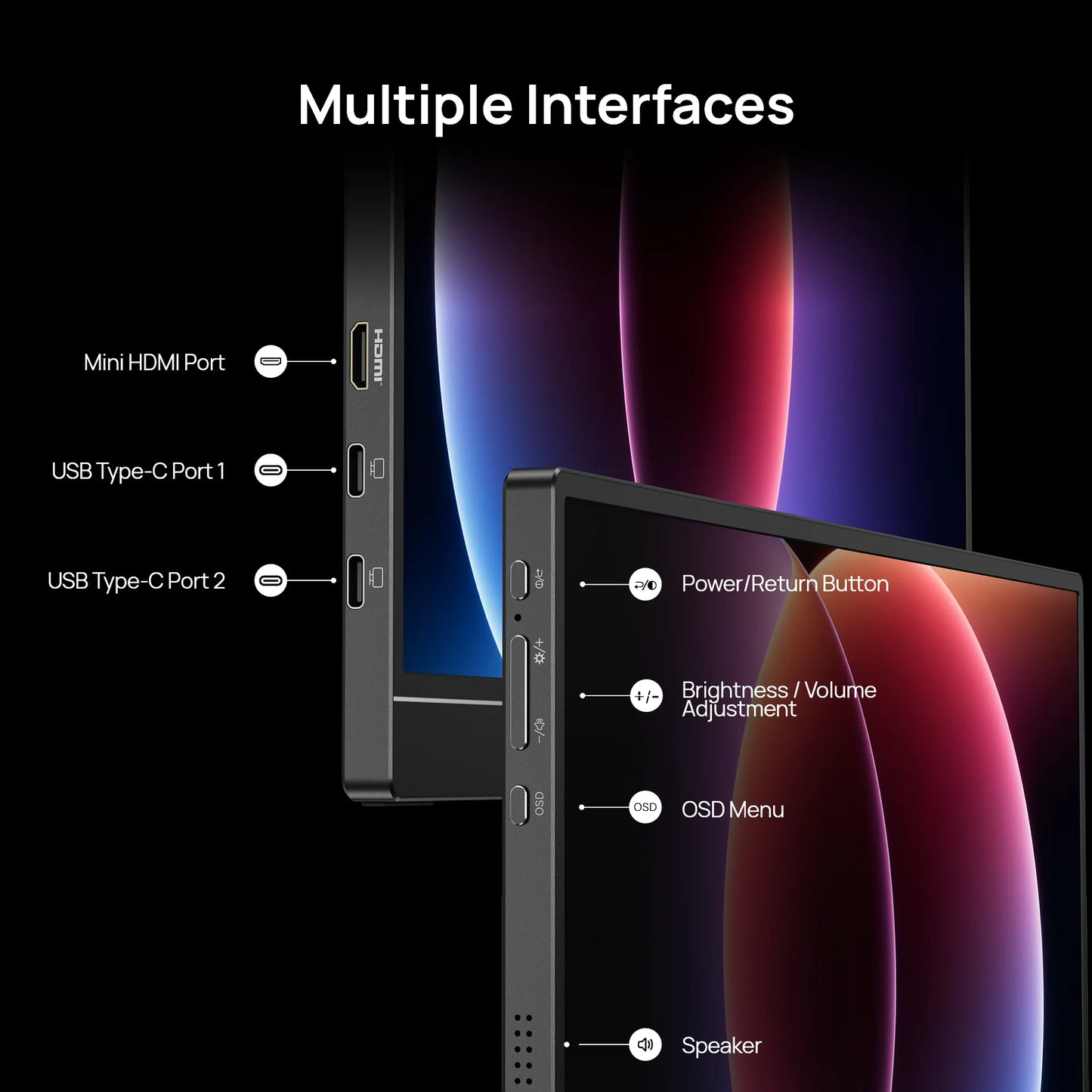 ARZOPA Z1FC 16.1" Portable Gaming Monitor | 144Hz, 1080P FHD, 100% sRGB, IPS, USB‑C & HDMI