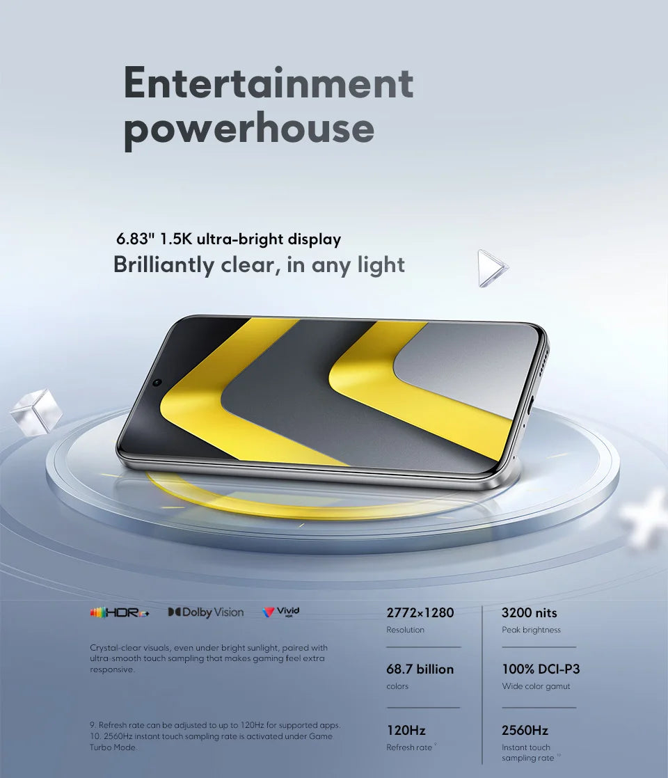 【World Premiere】POCO M8 Pro 5G Smartphone Global Version Snapdragon® 7s Gen 4 Octa core 6500mAh battery 100W HyperCharge  6.83" CrystalRes 1.5K AMOLED display 50MP Camera NFC - Limetastore
