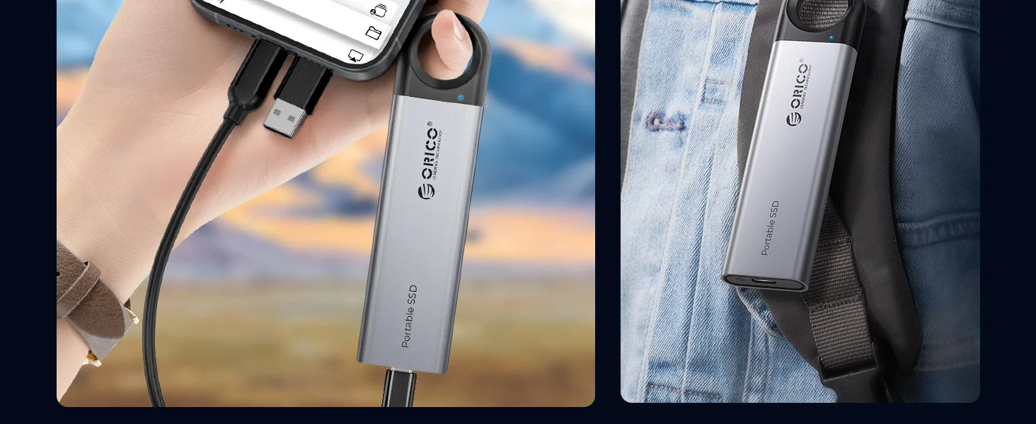 ORICO 1TB Portable External SSD – Up to 1050MB/s USB 3.2 High‑Speed Solid State Drive