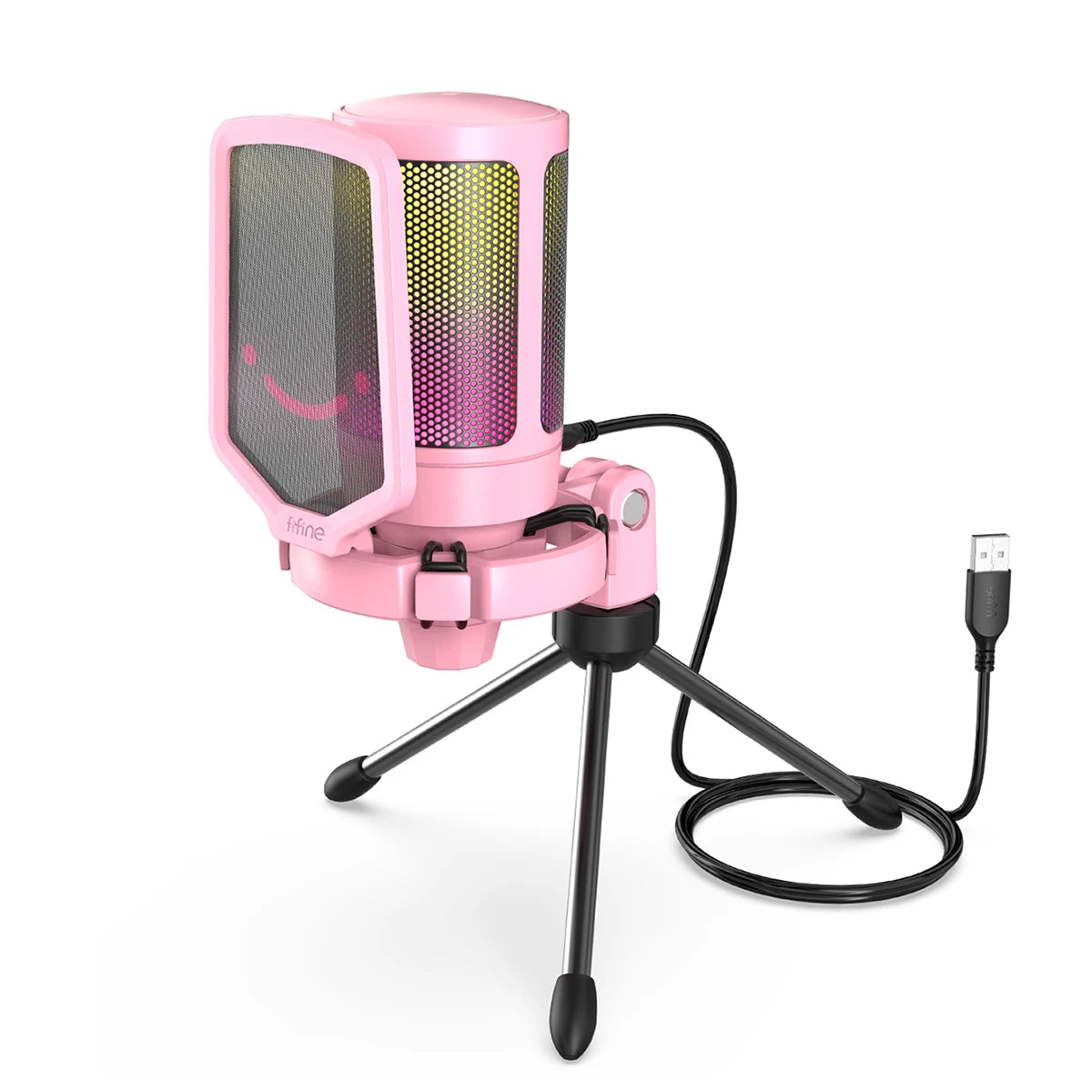 FIFINE A6V Ampligame RGB USB Gaming Microphone | Condenser Mic for PC - Limetastore