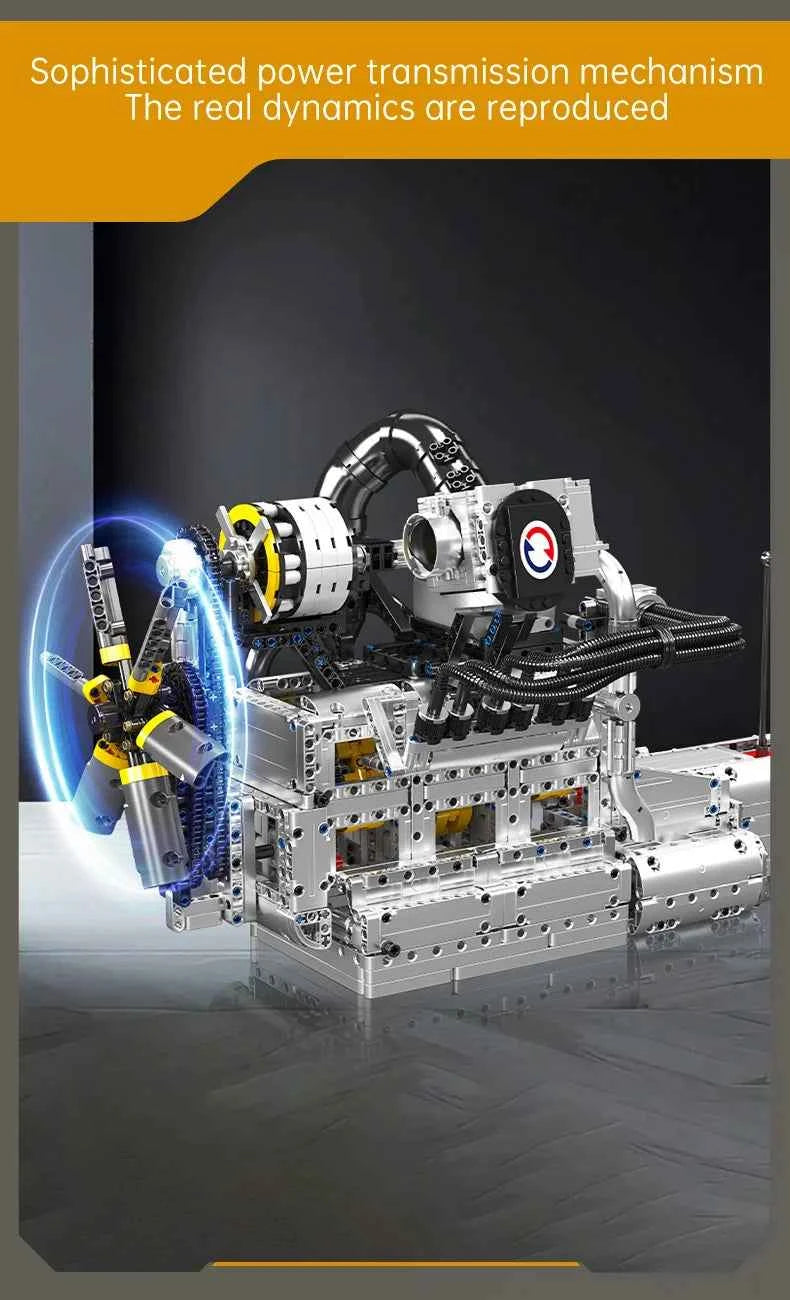 Mould King 10214 Motorized Rotary Piston Engine Building Set - Limetastore