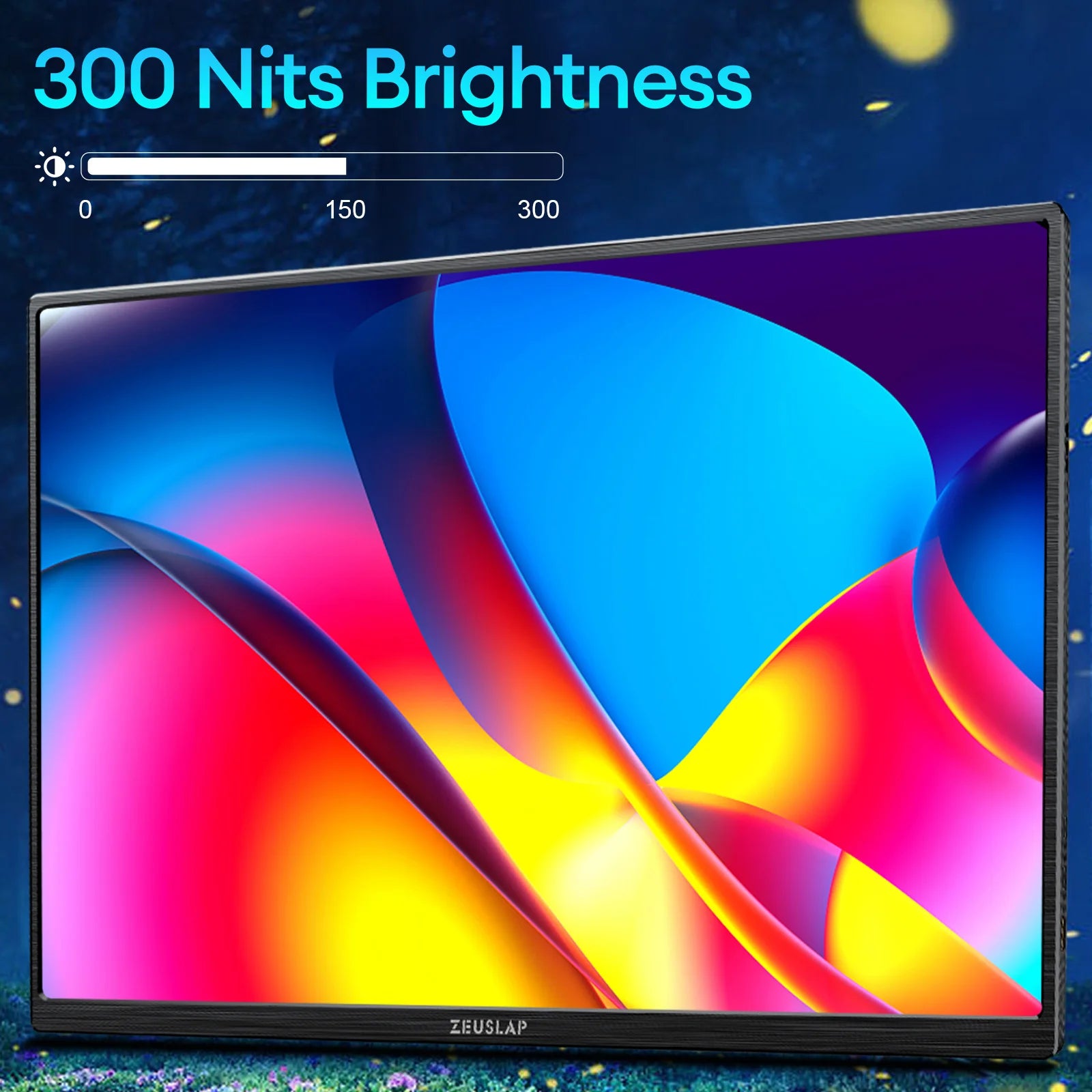 ZEUSLAP 14" Portable Monitor | 1920×1200 WUXGA, 16:10, 100% sRGB, 300 nits