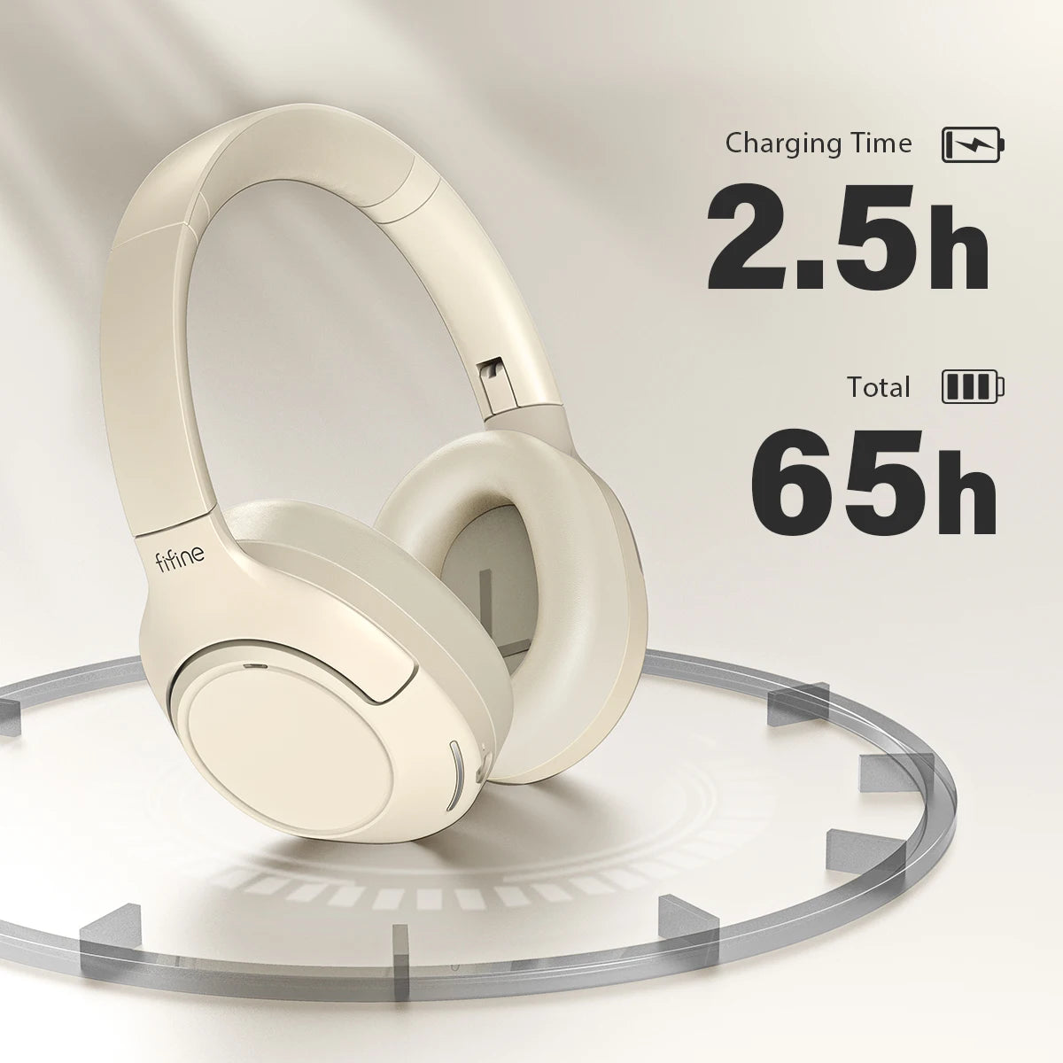 FIFINE X3 Hybrid ANC Wireless Headphones | 65H Playtime & Deep Bass