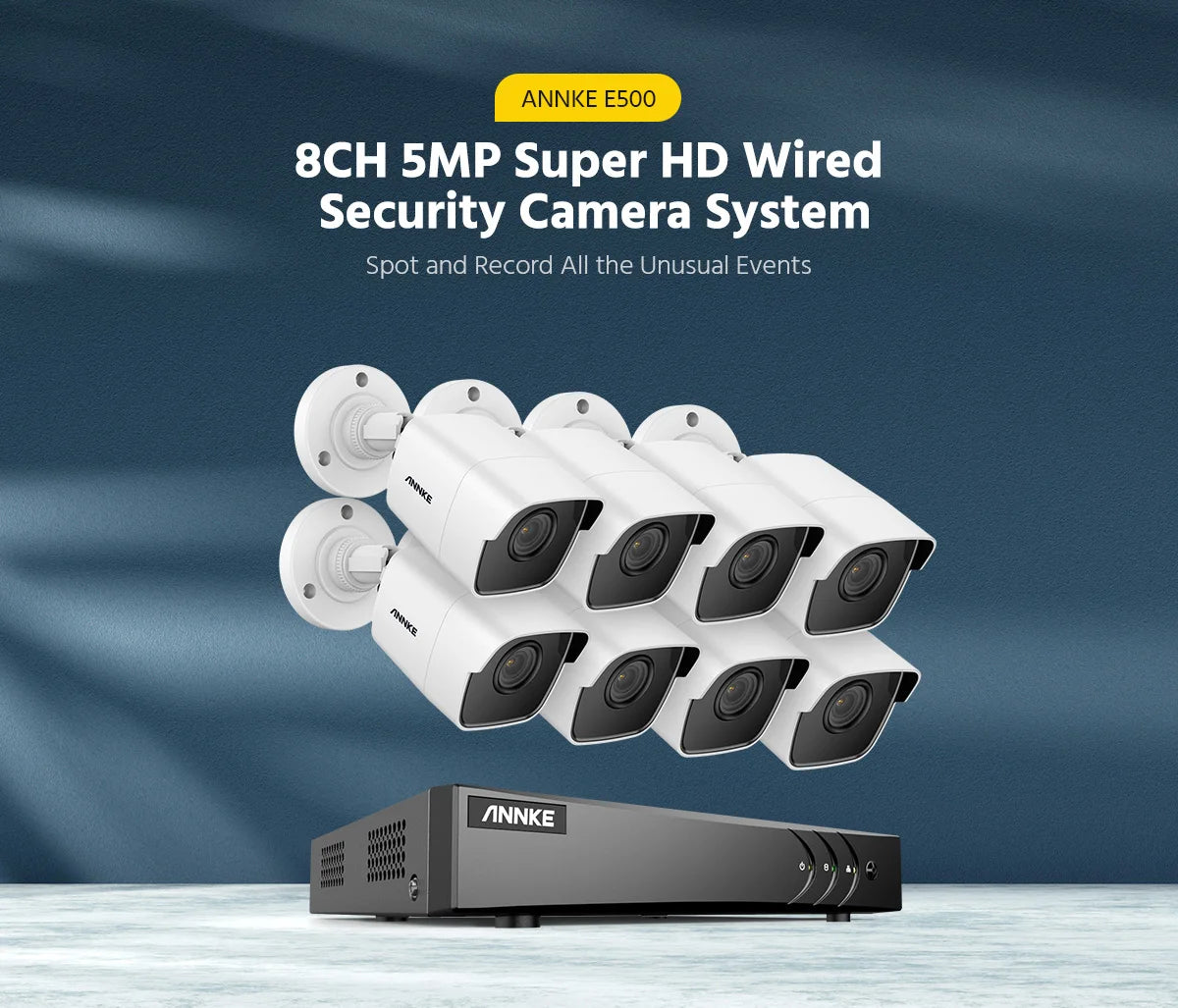 ANNKE 5MP Lite CCTV System | H.265+ DVR, Bullet Cameras, IR Night Vision