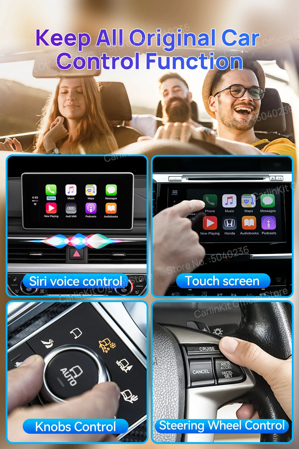 CarlinKit Android 13 LED/PLUS 8+128GB Wireless CarPlay AI Box