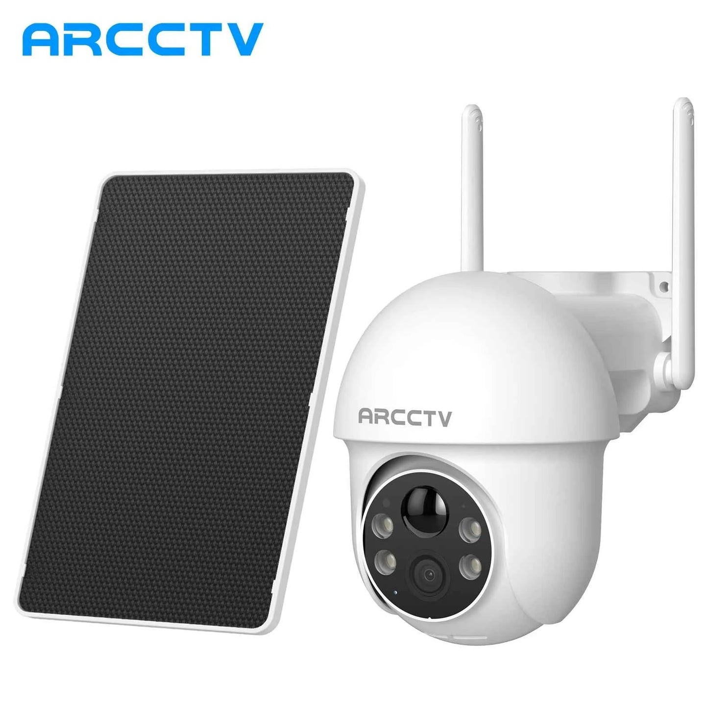 ARCCTV 2K Solar Wifi Camera Color Night Vision Security Surveillance Camera Outdoor Wireless Motion Detection HD Two Way Audio - Limetastore