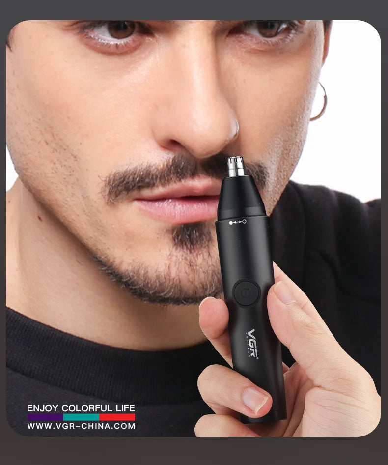 VGR Professional Nose Hair Trimmer Mini Hair Trimmer Electric Nose Trimmer 2 In 1 Clipper Portable Rechargeable Waterproof V-613