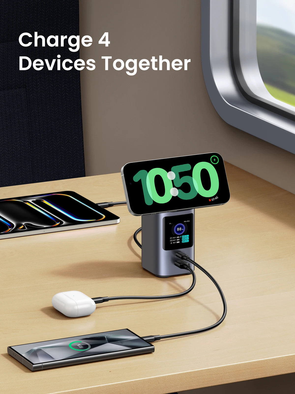 UGREEN 145W 20000mAh Power Bank – Qi2 15W Magnetic Wireless Charging Station