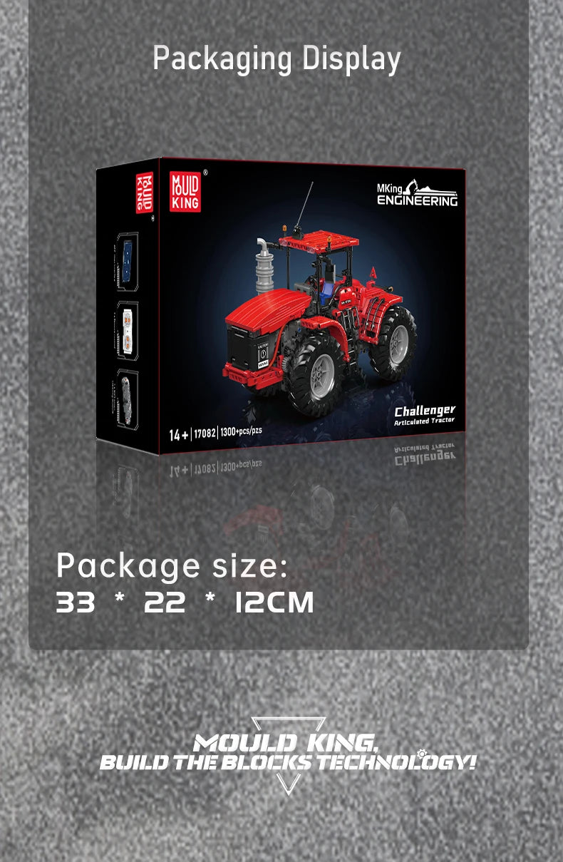 Mould King 17081/17082 RC Challenger Articulated Tractor | Motorized Technical Engineering Truck Building Set - Limetastore