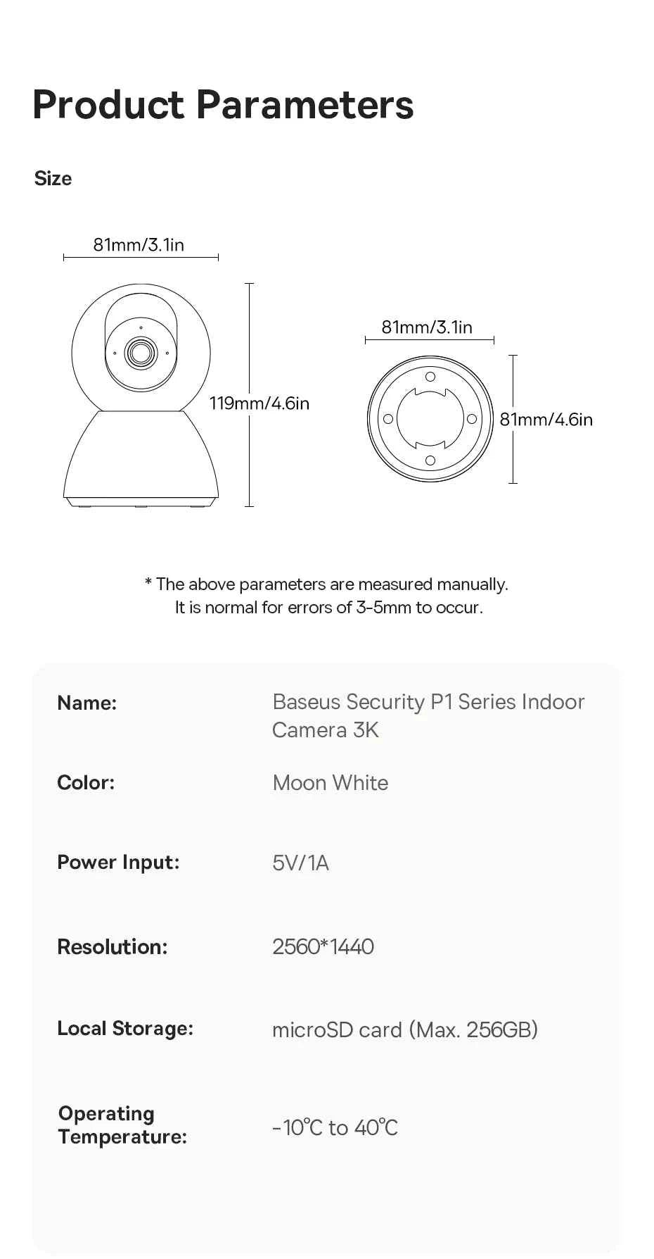 Baseus 4MP IP Camera Smart 5G WIFI Security Camera Indoor Home Protection PT 3K High Clarity Two Way Audio Surveillance Camera - Limetastore