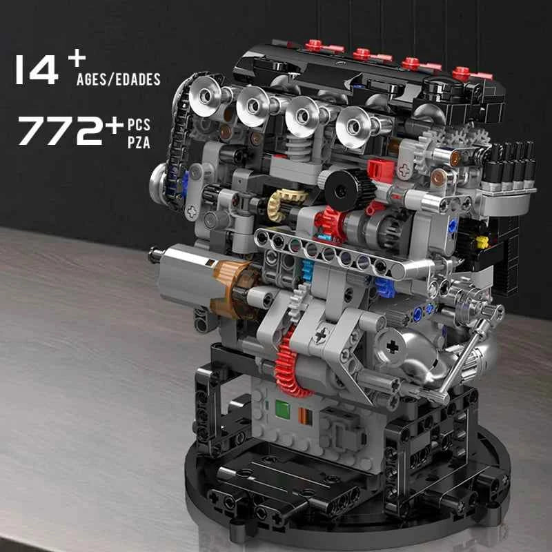 Mould King 10234 Motorized VTEC Engine Building Set | JDM L4 Model - Limetastore
