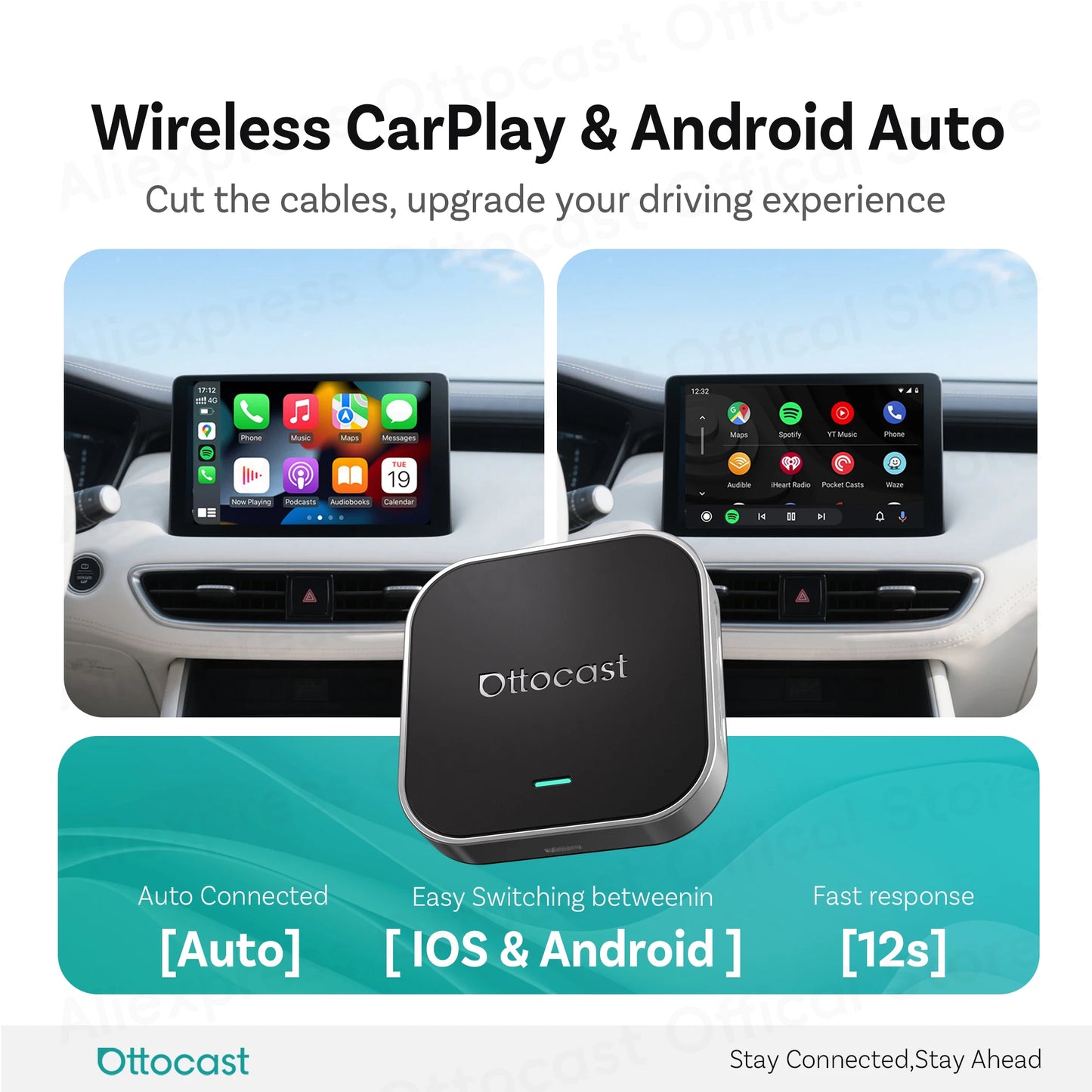 OTTOCAST Ottaibox E2 Android 13 Wireless CarPlay AI Box