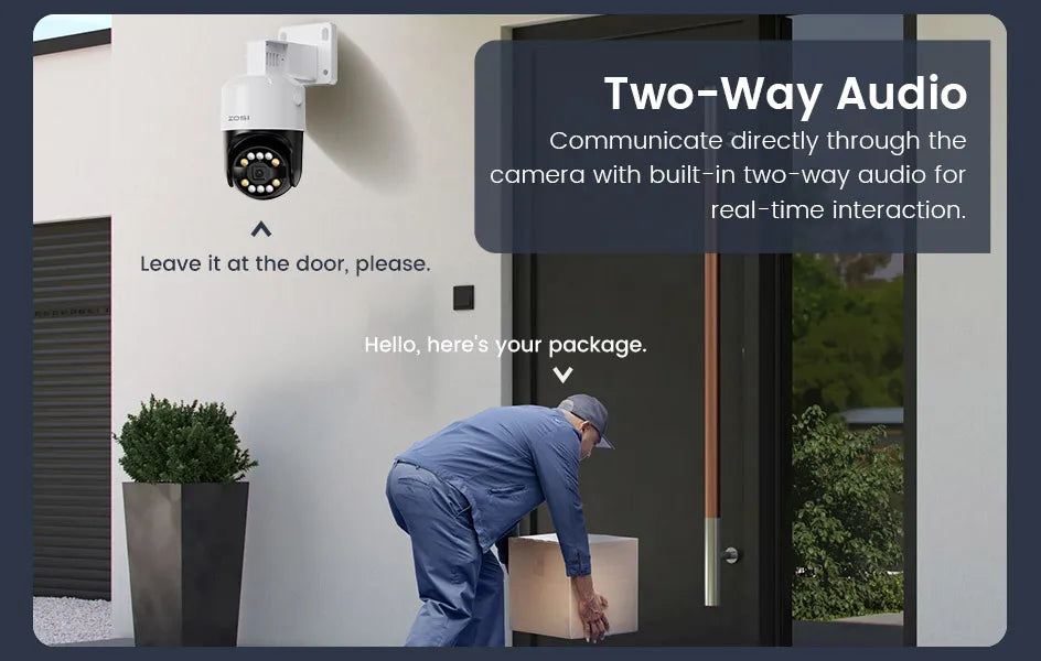 ZOSI 5MP PTZ PoE Security Camera System – 8CH 8MP NVR Kit with Two‑Way Audio | AI Face Detection