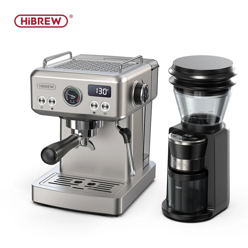 HiBREW H10A – 20‑Bar Semi Automatic Espresso Machine | Adjustable Temperature | 58mm Portafilter