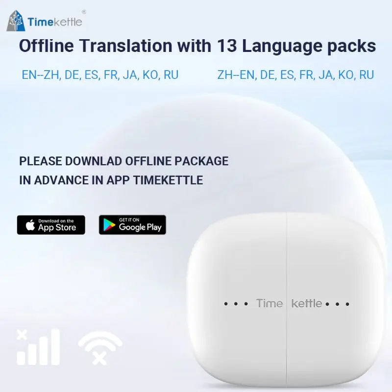 Timekettle M3 Translator Earbuds 43 Languages Two-Way Translation