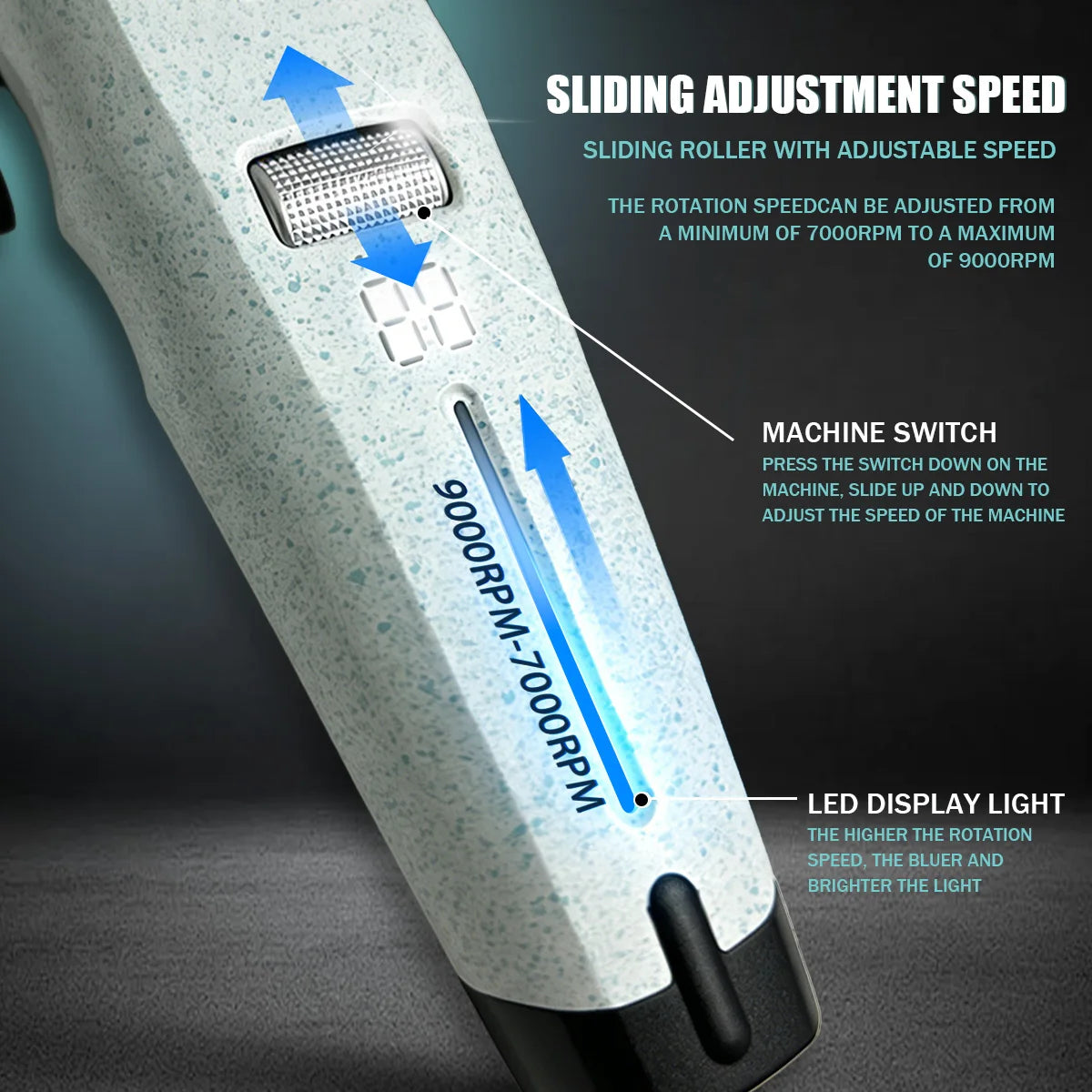VGR Hair Trimmer Professional Hair Clipper Cordless Hair Cutting Machine Electric Barber Digital Display Trimmer for Men V-887
