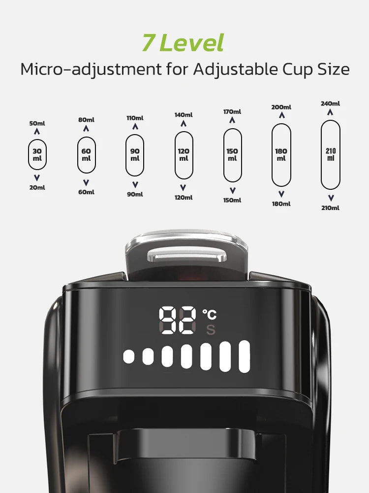 HiBREW H1B – 6‑in‑1 Multi‑Capsule Coffee Machine | Hot & Cold Espresso Maker | Compatible with Dolce Gusto, Nespresso & Ground Coffee