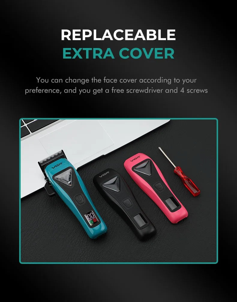 VGR Hair Trimmer Professional Hair Cutting Machine Cordless Barber Clipper Vector Motor Haircut Electric Trimmer for Men V-035C