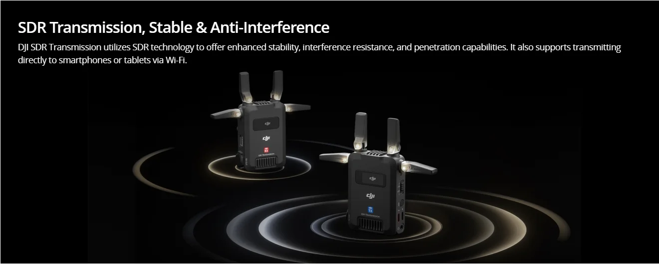 DJI SDR Transmission Combo – Stable, Anti‑Interference Digital Link with USB‑C Monitoring