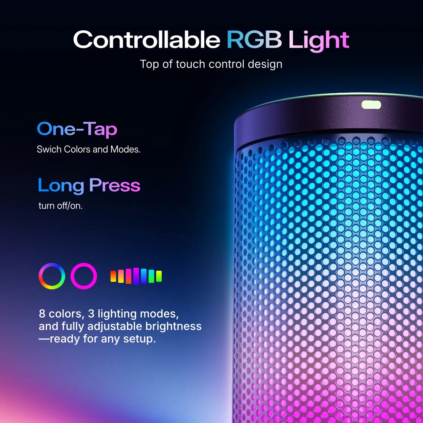 Maono DGM20S – USB Gaming Condenser Microphone | Noise Cancellation, RGB Lights, Mute & Zero‑Latency Monitoring for Streaming & Podcasting