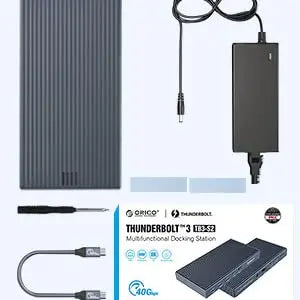 ORICO Thunderbolt 3 M.2 NVMe/NGFF SSD Enclosure Docking Station with 40Gbps USB‑C