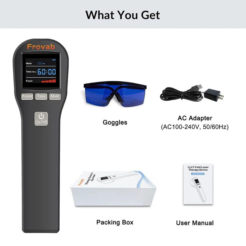 Professional Cold Laser Physiotherapy Device – 4x 808nm & 16x 650nm Infrared Red Light Therapy